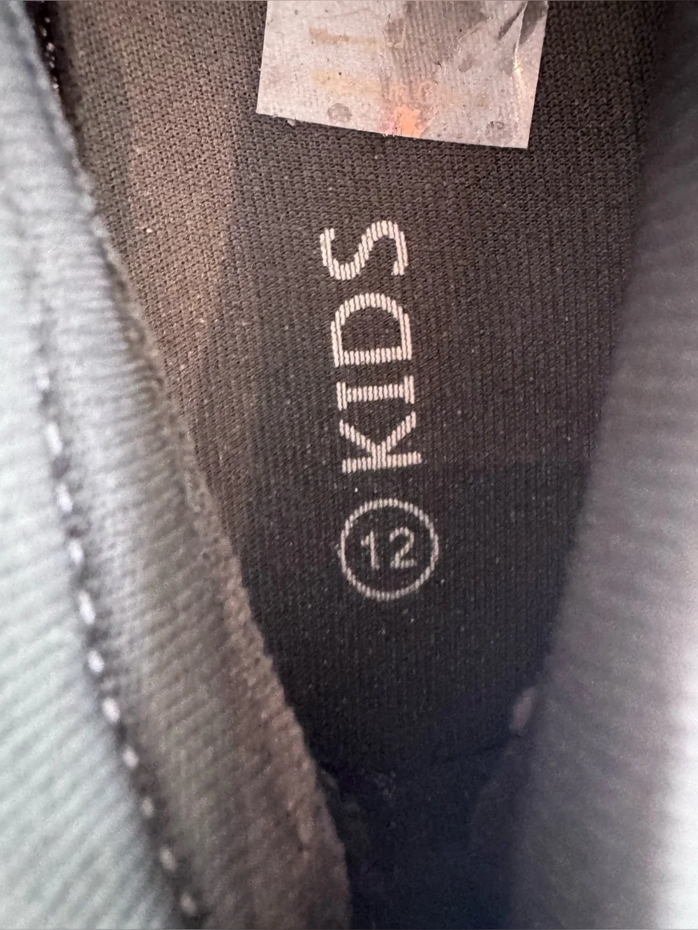 Kids S7 Aqua Socks Wave Water Shoes Gray Zipper Slip-On Pool Beach - Size 12